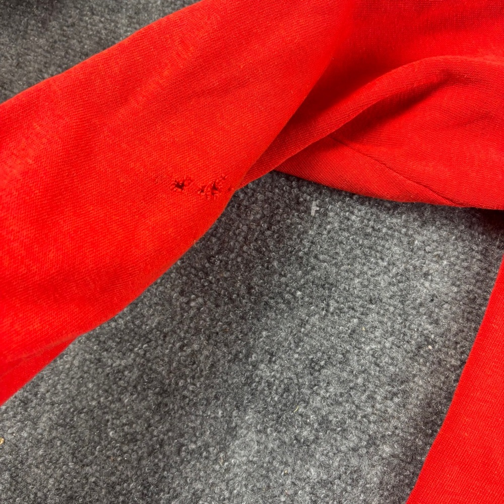 MTV Vintage Red Hooded Sweatshirt w/Yellow Logo 80s size: Large - Picture 5 of 9